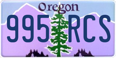 OR license plate 995RCS