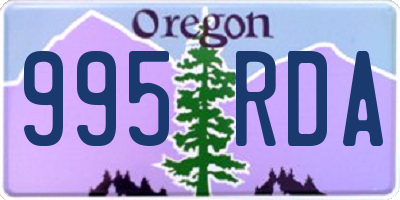 OR license plate 995RDA