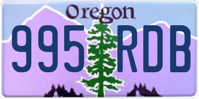 OR license plate 995RDB