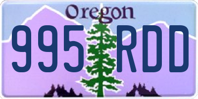 OR license plate 995RDD