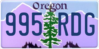 OR license plate 995RDG