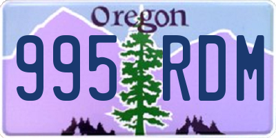 OR license plate 995RDM