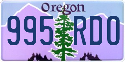 OR license plate 995RDO