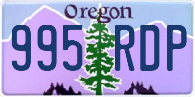OR license plate 995RDP
