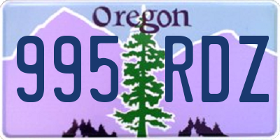OR license plate 995RDZ