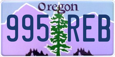 OR license plate 995REB