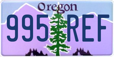OR license plate 995REF