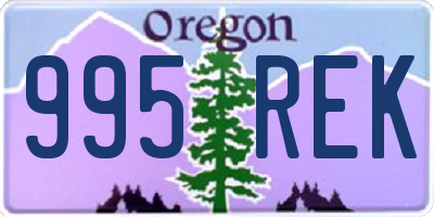 OR license plate 995REK