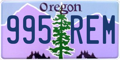 OR license plate 995REM