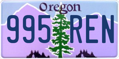 OR license plate 995REN