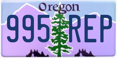 OR license plate 995REP