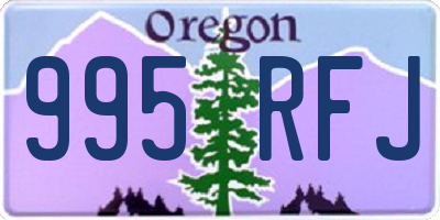 OR license plate 995RFJ