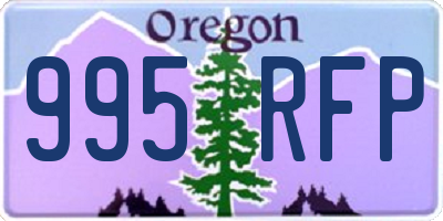 OR license plate 995RFP