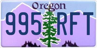 OR license plate 995RFT