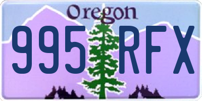 OR license plate 995RFX