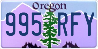 OR license plate 995RFY