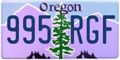 OR license plate 995RGF