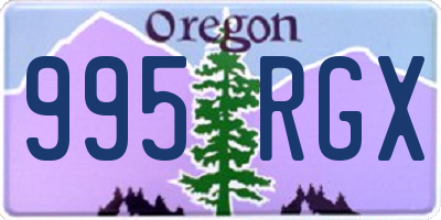 OR license plate 995RGX