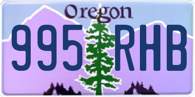 OR license plate 995RHB