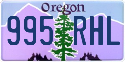 OR license plate 995RHL