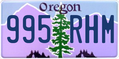 OR license plate 995RHM
