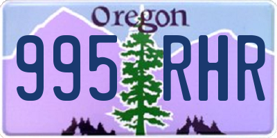 OR license plate 995RHR
