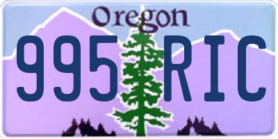 OR license plate 995RIC