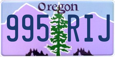 OR license plate 995RIJ