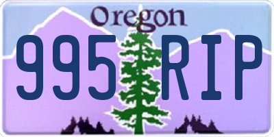 OR license plate 995RIP