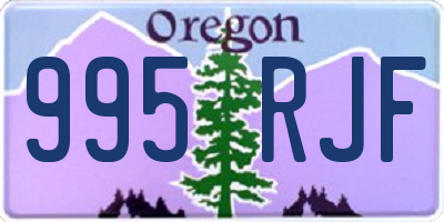 OR license plate 995RJF