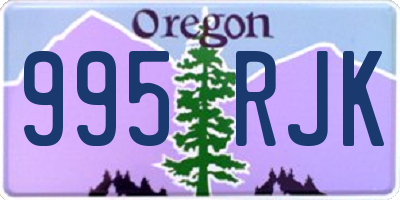 OR license plate 995RJK