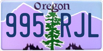 OR license plate 995RJL