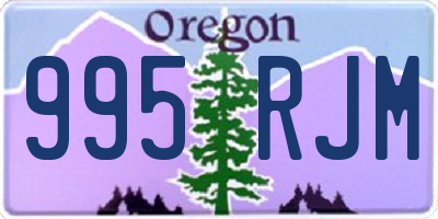 OR license plate 995RJM
