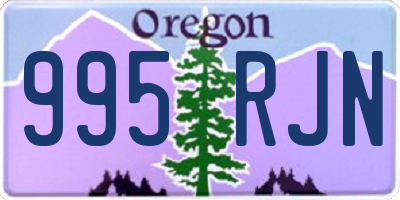 OR license plate 995RJN