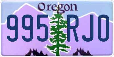 OR license plate 995RJO