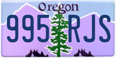 OR license plate 995RJS