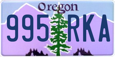 OR license plate 995RKA