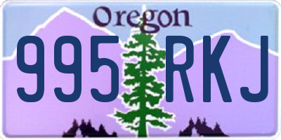 OR license plate 995RKJ