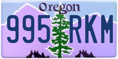 OR license plate 995RKM
