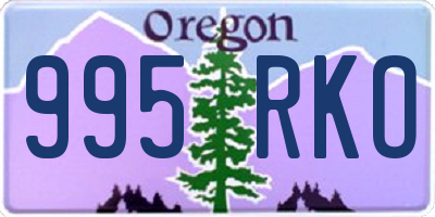 OR license plate 995RKO
