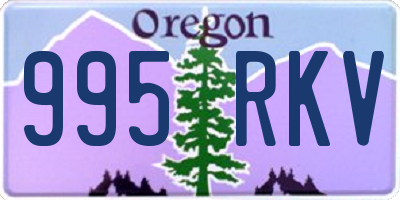 OR license plate 995RKV