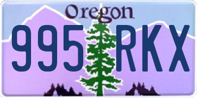 OR license plate 995RKX
