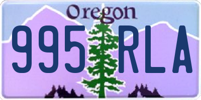 OR license plate 995RLA