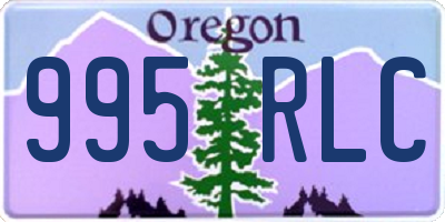 OR license plate 995RLC