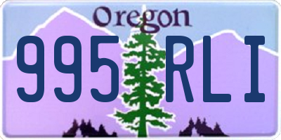 OR license plate 995RLI