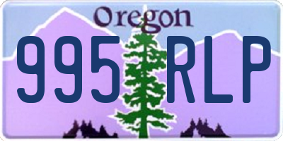 OR license plate 995RLP