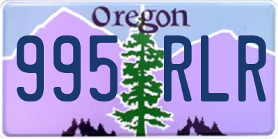 OR license plate 995RLR