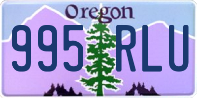 OR license plate 995RLU