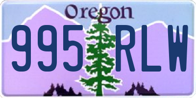 OR license plate 995RLW