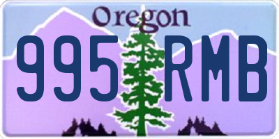 OR license plate 995RMB